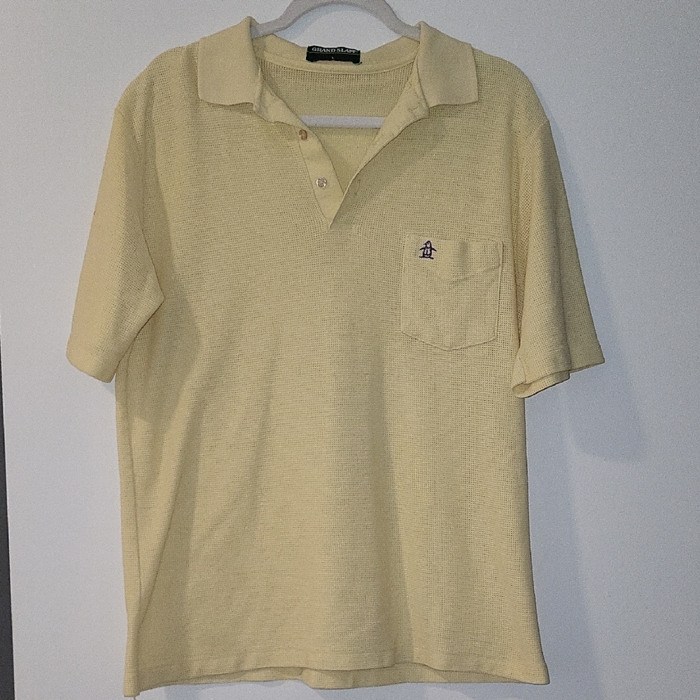 Yellow Polo Shirt with Short Sleeves